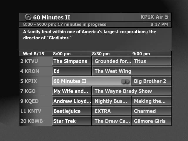 :: Accessing the Channel Guide The Channel Guide is an interactive, on-screen program guide that lists 12 days of television programming for all of the channels you receive.