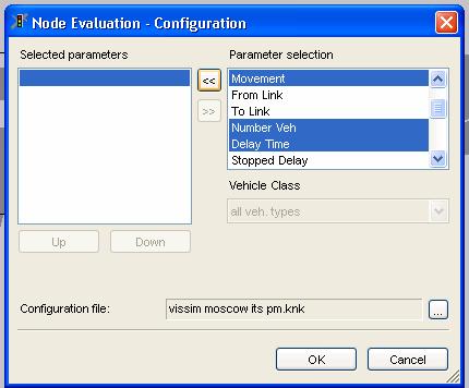 Figure 9. Set up configurations for node evaluation file. f. Click Filter as shown in Figure 8. The Node Evaluation Filter window pops up as shown in Figure 10. g.