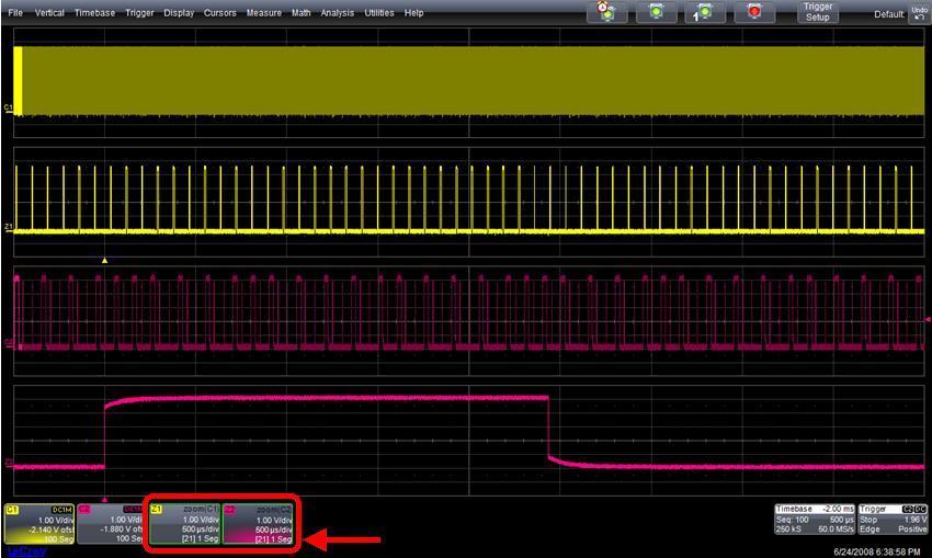 WaveMaster 8 Zi/Zi-A Oscilloscopes waits indefinitely for an unforthcoming segment. During that time, no oscilloscope functions are accessible.