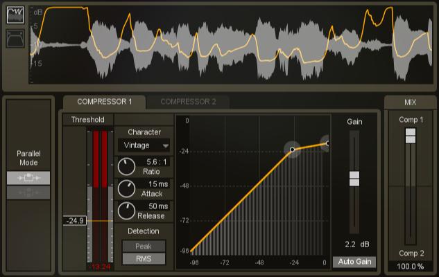 Compressors Module The Compressors module allows you to shape the dynamics of your vocal tracks by reducing the dynamic range of a recording, making it more consistent in volume, and increasing its