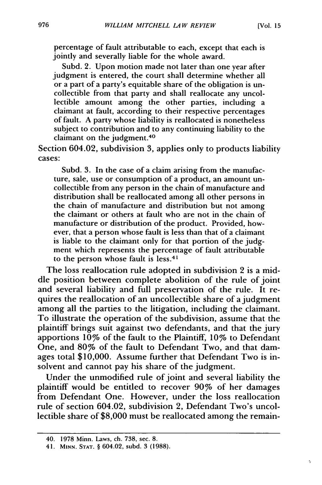 William Mitchell Law Review, Vol. 15, Iss. 4 [1989], Art. 3 http://open.
