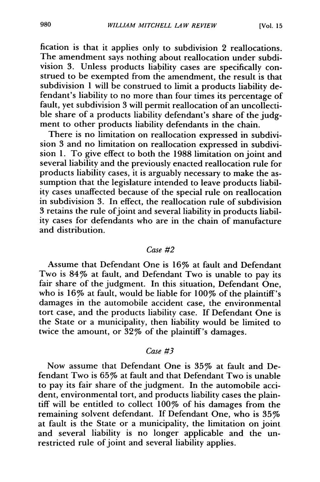 William Mitchell Law Review, Vol. 15, Iss. 4 [1989], Art. 3 http://open.