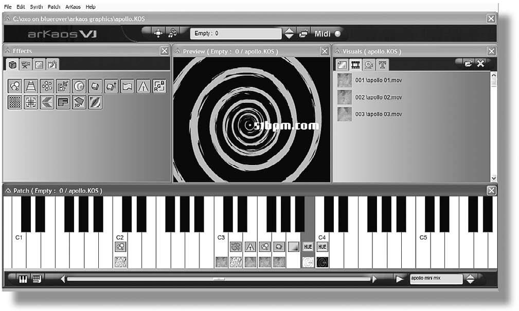 This means that almost no processing power is required to play MIDI, making it the ideal medium for playing real-time music scores while you are actively browsing text, graphics, or other media over