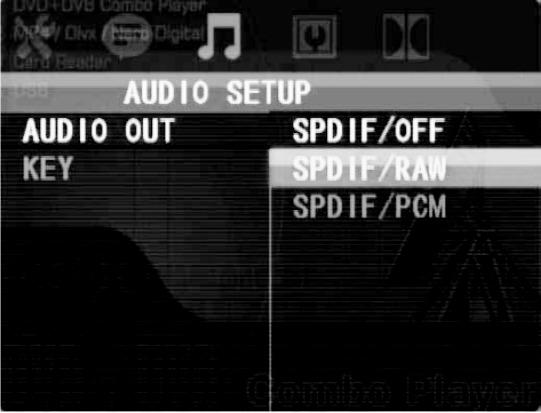SPDIF/OFF: Opcija digitalnog izlaza je isključena (coaxial off), postoji samo analogni audio izlaz.
