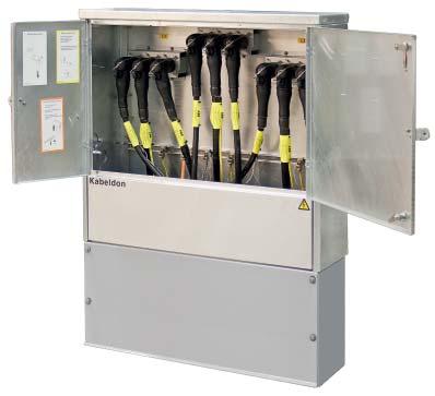 Cable cabinet 250 A HDC-A 12-24 kv Use For jointing or branching XLPE-insulated 1-core or 3-core, 12-24 kv cables with conductor cross-section 10-95 mm², 250 A.