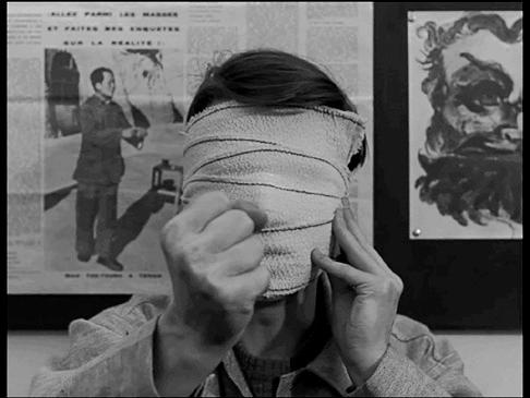 24 / Encounters with Godard authors such as André Gorz, allusions to topical events, and agit-prop skits about Vietnam (the characters mime at one point Mao s assumption of power and act out those