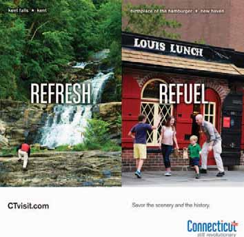 advertising campaign 85 CAMPAIGN LANGUAGE: THE WORDS Energetic, emotive word pairings are used to support the imagery and evoke the multilayered experience of visiting Connecticut.