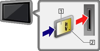 To insert or remove the SD Card Gently insert the SD Card with the label surface facing front. Push the centre of the card until a click is heard.