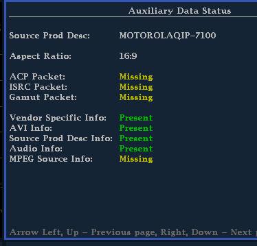 Aux Data Information Source Prod Desc: - indicates the Source Product Description that is the name of the manufacturer of the device, if present.