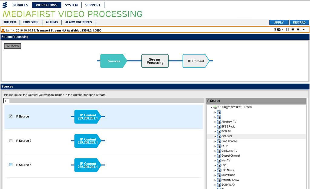 Getting Started Figure 3.60 Selecting IP Sources 5. The available multicast details are displayed in IP Source tree.