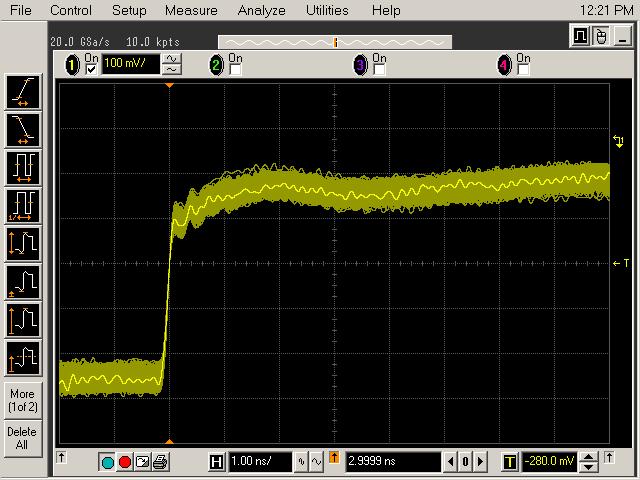 Calibrating the Infiniium Oscilloscope and Probe A Figure 12 Bad Connection Waveform