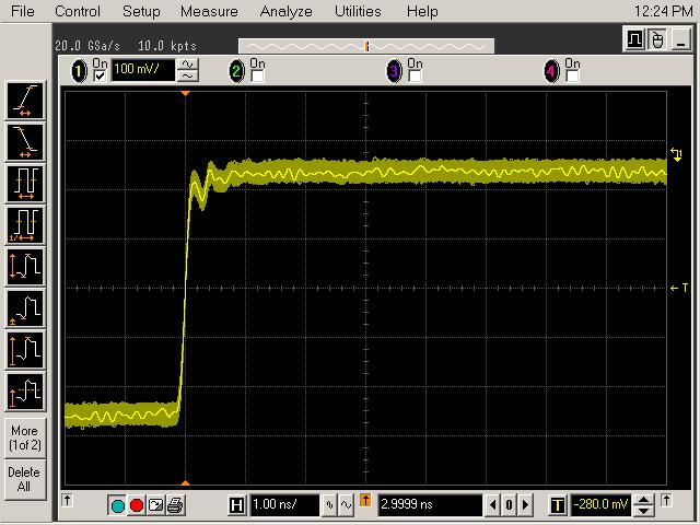 Calibrating the Infiniium Oscilloscope and Probe 8 3 Connect the BNC side of the deskew fixture to the Aux Out BNC of the Infiniium oscilloscope. 4 Connect the probe to an oscilloscope channel.