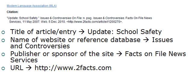 C. FACTS ON FILE I. FACTS ON FILE HISTORY SEARCH The publication type for Facts on File articles (Biography, Topics, Events) is typically Reference Source.