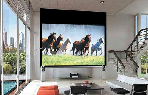 MASKED ELECTRIC SCREENS 10 Advantages of the screen: a tensioned screen projection surface and the casing design are the most important qualities of a good screen.