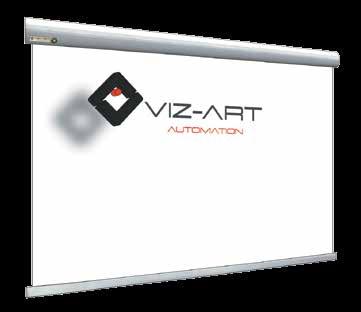 13 ELECTRIC SCREENS BUSINESS is a line of electrically unrolled screens developed for economic AV installations.
