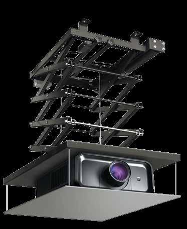 SPAVMAX 60 a: 42cm; b: 78cm; c: 156cm; d: 196cm; e: 280cm; f: 350cm; g: 420cm Advantages of the lift: lifting capacity for a projector weighing up to 60 kg and a range of movement from 42 cm to 4200