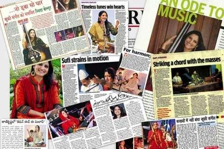 Get Inspired An Ode to Music - Femina, Dec 2013 दमदम ममत क़ल दर - पर क र स य छ ड थथक य व - Hindustan Times Hindi, Dec 2013 Music, Milap and a Message Times of India, (Hyderabad), Aug 2013 सरहद म नह बन