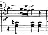 traced by two successive sounds from the arpeggio and gradually