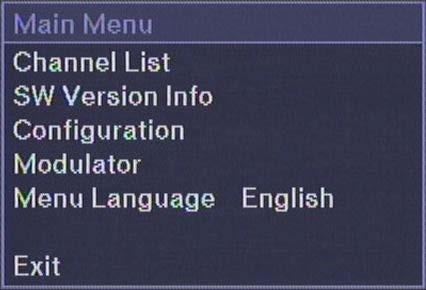 Next program info for channel previously selected is displayed and the channel opened, if possible. Info shows program name, transponder frequency, channel video and audio PID number.