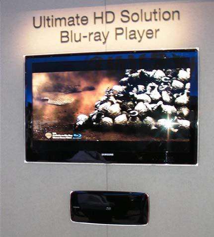 Networking Is In Samsung ultimate BD player demo Player can mount on wall Plays BD and RL DVDs Network connection
