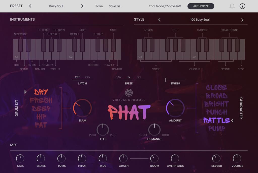 What is Virtual Drummer PHAT? Virtual Drummer PHAT is a software instrument doubling as a professional Drummer in a music studio, with you taking the producer chair. Virtual Drummer vs.