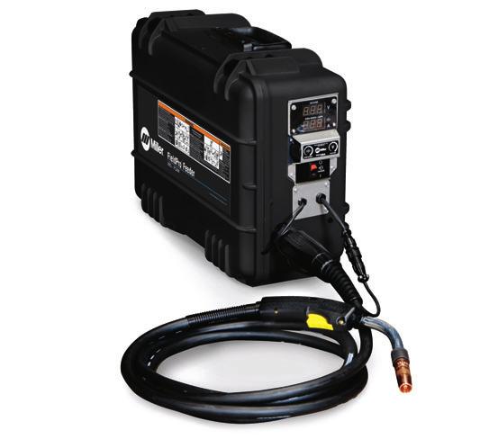 Solid Wire and Flux-Cored Welding Processes Set volts and wire feed speed remotely. The simple interface on the feeder allows operators to adjust parameters at the point of use with no control cables.