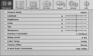 Menu operation (continued) How to set the menus: The following describes how to set Off Timer time as an example. 1. Press the MENU button. The menu selection bar is displayed. 5.