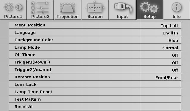 HDMI Color Space Auto The proper color space setting is automatically selected. YCbCr(4:4:4) Select this option when connecting the projector to a device having YCbCr(4:4:4) output terminals.