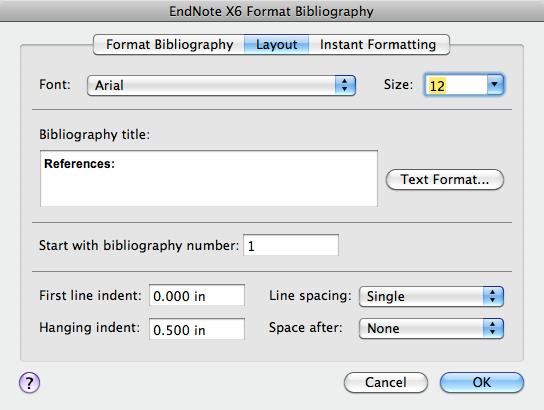 Macintosh-Microsoft Office 2011 Formatting Bibliography To format the bibliography if CWYW is turned off: On the Tools menu, select, EndNote,