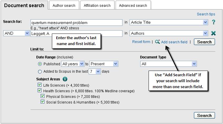 4. Scopus tries to locate the article for which you are searching.