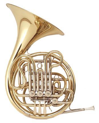 Name Date THE FRENCH HORN The French horn is a brass instrument. It is made of many feet of coiled tubing, wound around many times. There is a large bell at one end, and a mouthpiece at the other.