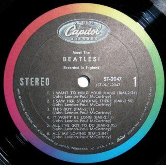 BEATLES in tan on front cover; no George Martin credit on