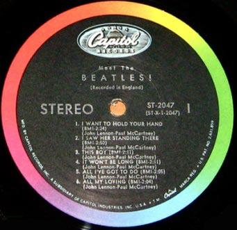 front cover; no George Martin credit on  Label 62x Rainbow