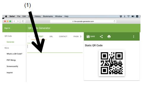 (B) Make the QR code dynamic. Begin by clicking here (3). You ll be instructed to log into your Gmail account.