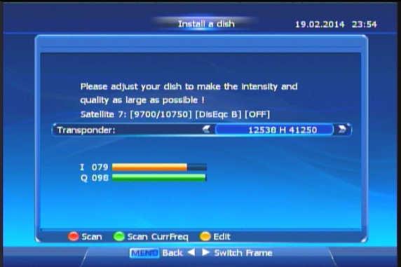 Manual Installation In Manual Installation, you can Edit, Delete or Add Satellites to install.