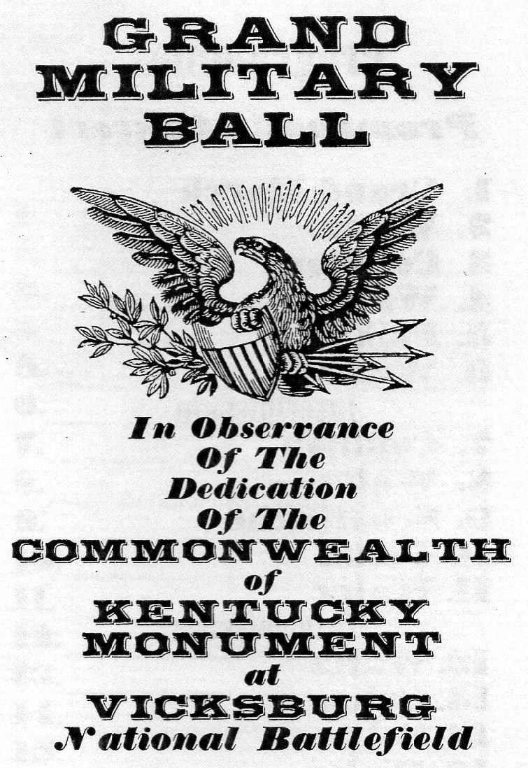 Program from Grand Military Ball Vicksburg,