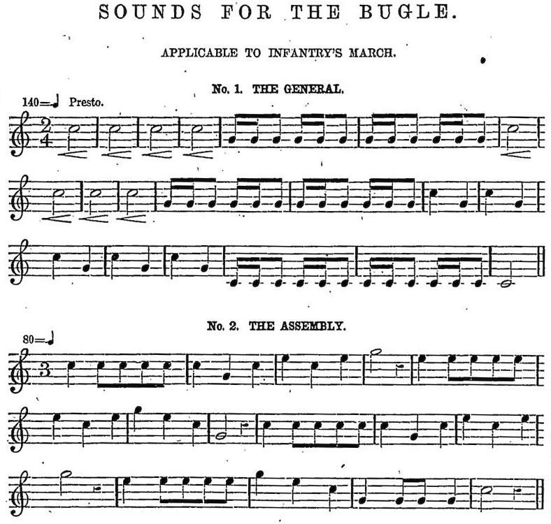 Figure 5 Bugle Calls Dodworth s Brass Band School 12 Tactical calls were performed by both buglers and drummers and served as a way for commands to be clearly heard over loud battlefield conditions.