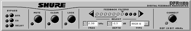 FEEDBACK REDUCER The feedback reducer section allows you to add new feedback filters or edit the frequency and depth of existing ones. Any filter can be individually set to High Q or Low Q.