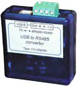 Accessories for PF Controllers Accessories: USB to RS485 converter Characteristics Design compact form in plastic casing Dimensions (h x w x d) 28 x 66 x 66 mm Weight approx. 0.
