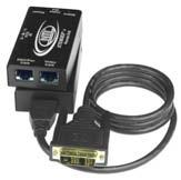 Supports HDTV resolutions to 1080p and computer resolutions to 1920x1200. Optional transmitter and/or receiver with Power over Ethernet (PoE) power supply not required at the local and/or remote unit.