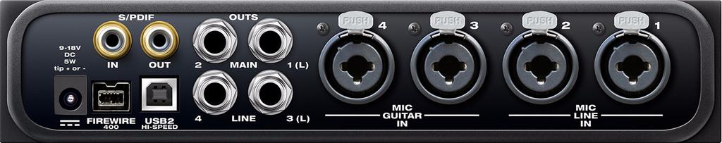 You can control the 4pre s four separate mixes from the front panel or from the