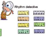 4, h, $ Wee Willie Winkie Pathway to Literacy: Rhythm detective game Teacher leads 4-beat echo patterns (see