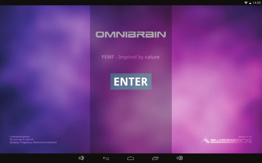 2 1 Afterwards, the OmniBrain initial screen will display the legal proscribed contraindications.