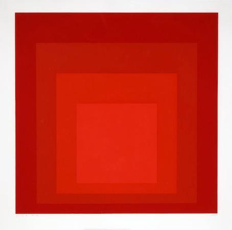 Slika 8: Josef Albers: Homage to the Square I-Sa, 1968, sitotisk Op-art je področje umetnosti delil s kinetično umetnostjo.