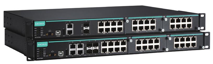 IKS-6726A IKS-6728A Industrial Ethernet Solutions IKS-6726A/6728A Series 24+2G/24+4G-port modular managed Ethernet switches 2/4 Gigabit plus 24 Fast Ethernet ports for copper and fiber Turbo Ring and