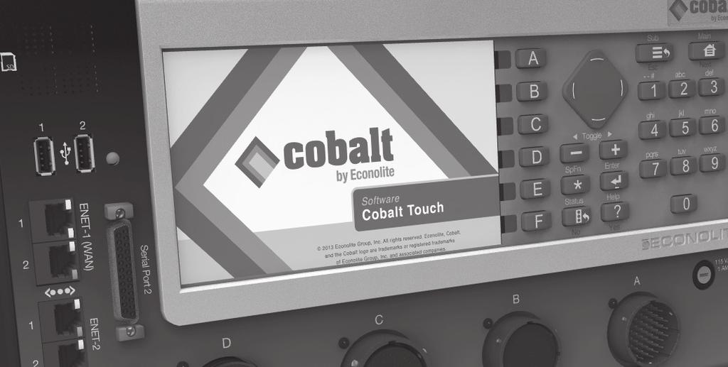 With Cobalt s intuitive touch screen and easy-to-use operating system, you will quickly be able to find and start using its many features.