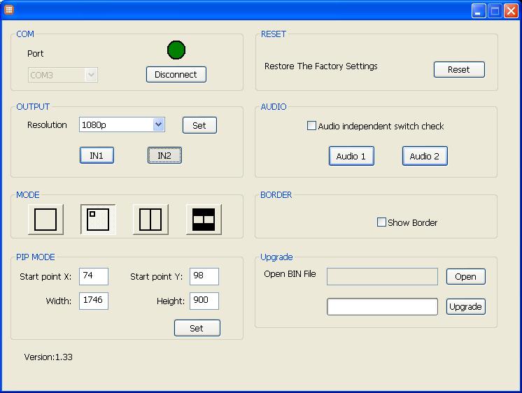 GUI SOFTWARE Windows GUI Software available for download. Works on WIN XP, WIN7 and WIN10. Start Point X: Is the starting position of the horizontal axis.