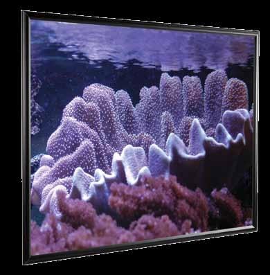 NIMBUS Frame Screens Black powder painted aluminum alloy profile fixed frame Increased perceived contrast ratio due to black frame picture surrounding Easy to install, installation steel cables (1,m)