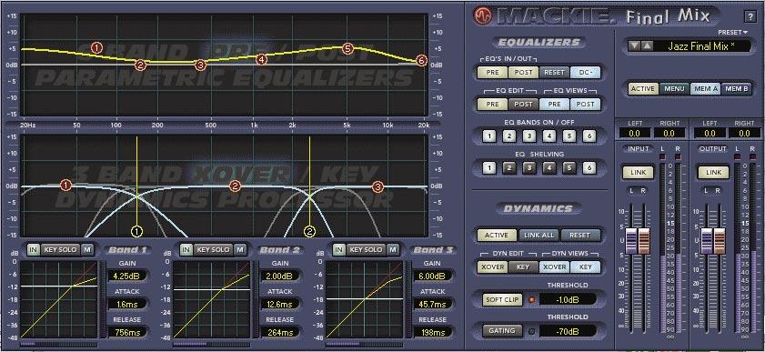 Using Final Mix Front Panel Overview You can think of Final Mix as being broken into three basic blocks: EQ, Dynamics, and Global.
