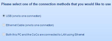 EDM: indicates whether CoCo-80 is connected to the EDM, the host software on a PC. Internet: indicates whether the CoCo-80 is connected to the Internet.
